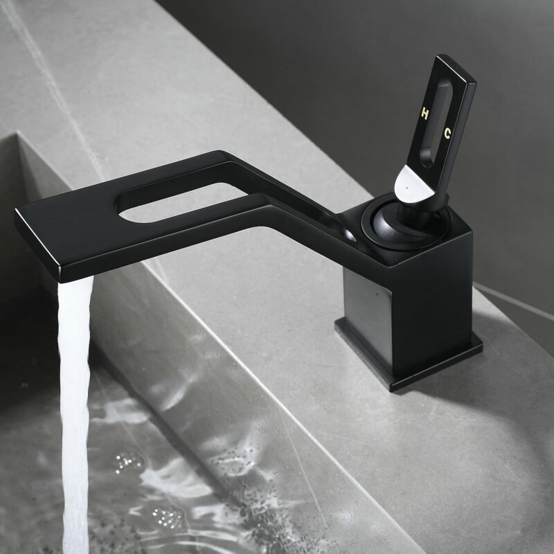 Image of Rubinetto per bagno Nior Rubinetto per lavabo monocomando rifinito Rubinetto per miscelatore caldo e frossodo a 1 foro