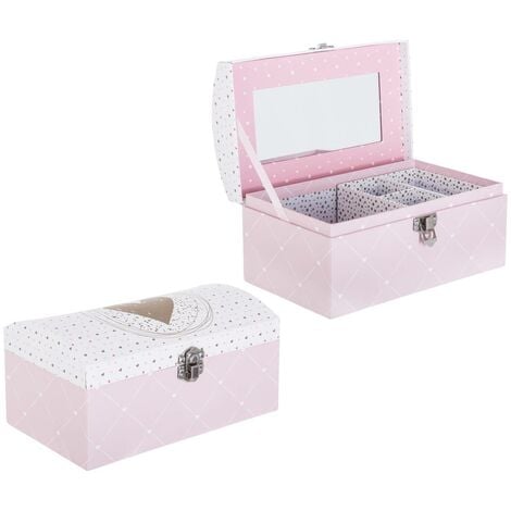 Scatola musicale rosa ballerina h16cm - carillon per ballerina, cartone,  dimensioni 14x14,5x16 cm - Atmosphera créateur d