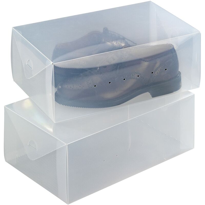 Image of Scatola riponimento per scarpe set 2 pezzi - set 2 pezzi, Polipropilene, 34 x 13 x 21 cm, Trasparente - Wenko