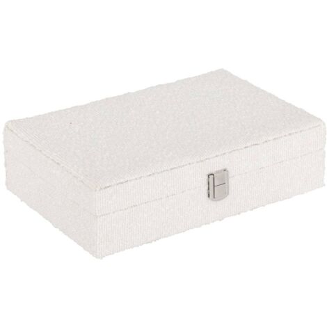 Scatola per gioielli loe bouclette bianca 28x19cm - Atmosphera créateur d'intérieur