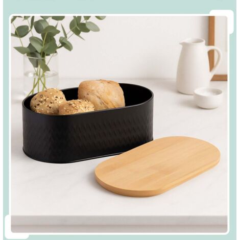 Scatola per il pane con coperchio in tagliere di bambu