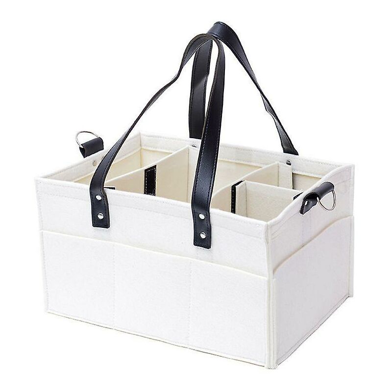 Image of Fortuneville - Scatola per pannolini Baby Box Storage Borsa per organizer per auto portatile Baby Shower White
