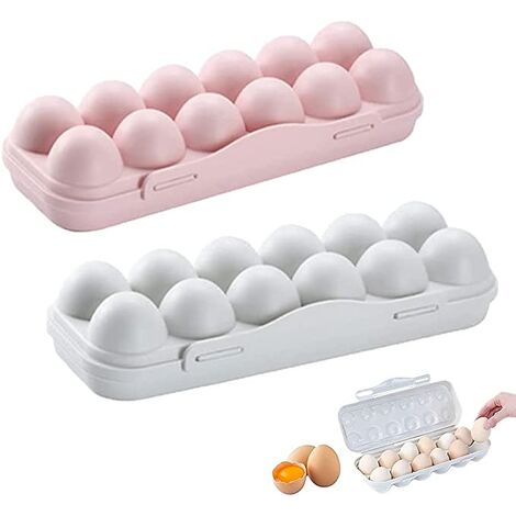 Portauova per 16 uova Portauova da cucina grande vassoio per uova portauova impilabile con coperchio grande portauova in plastica Portauova da frigo Scatola per trasporto Scatola per uova in plastica 