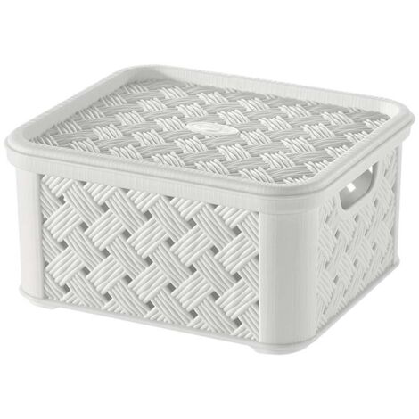 Scatola piccola traforata arianna con coperchio da 1,4 litri, 14,5 x 16,6 x h 8,5 cm