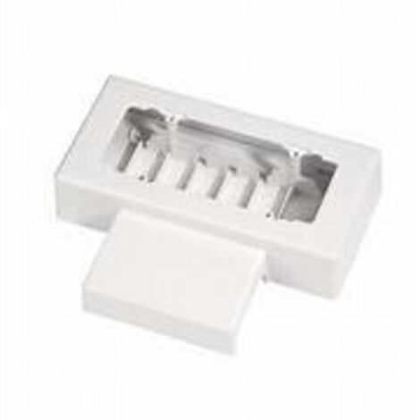 Scatola porta apparecchi interasse 100 mm 6/7 moduli bianco pvc ip40 elettrocanali ec20016