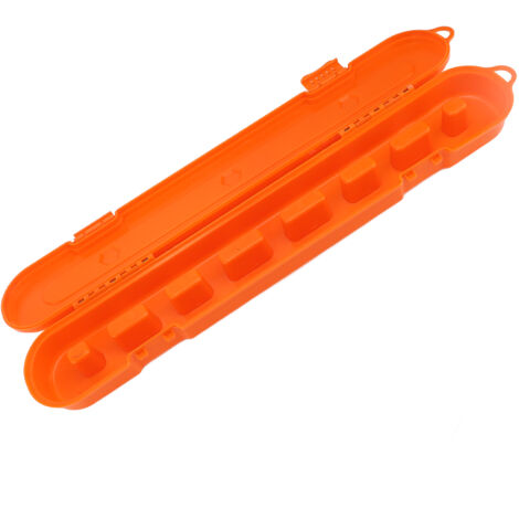 Scatola porta catene per motosega - Organizer in plastica di grande capacità, arancione