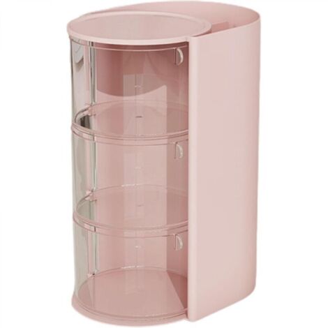 Scatola porta cosmetici, organizer per cosmetici di grande capacità, cassetto girevole per riporre prodotti di bellezza.