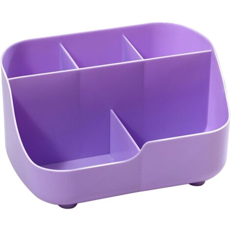 Scatola porta cosmetici trasparente a più livelli, organizer portatile in PP, ideale per gioielli e accessori, scatola porta cosmetici trasparente da bagno - viola