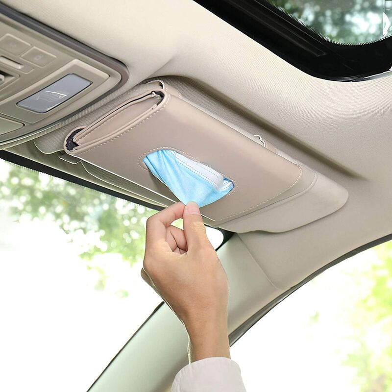 Scatola porta fazzoletti per visiera auto, porta