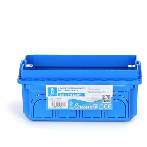 Scatola portafrutti 504 cassetta da incasso 4 moduli colore blu