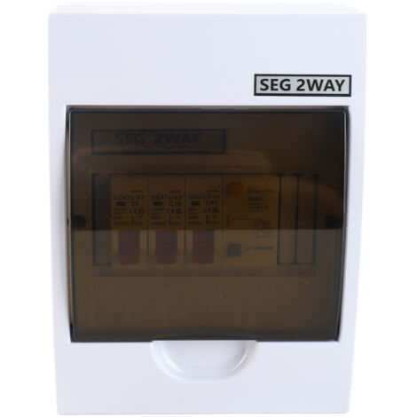 Scatola portafusibili a 2 vie 40A 30mA RCD + 2 MCB per alimentazione elettrica, garage, edificio residenziale, quadro di distribuzione