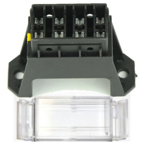 Scatola portafusibili a 4 posizioni con innesto – Attacco inferiore – Compatibile con fusibili standard – Per impianti elettrici