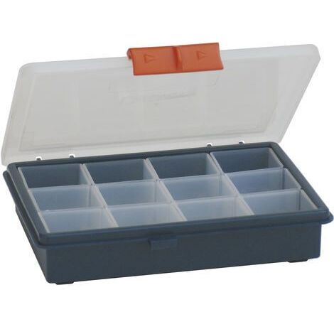 Scatola portaminuterie "CLASS 19" con 12 vaschette estraibili - Blu - Mobil Plastic
