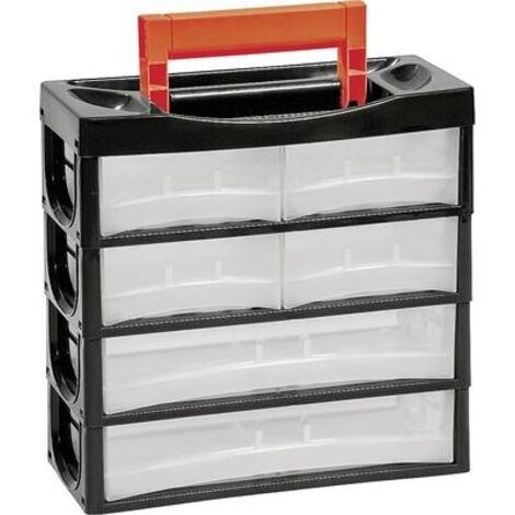 Scatola portaoggetti alutec 66011 6 scomparti cassetti sicuri