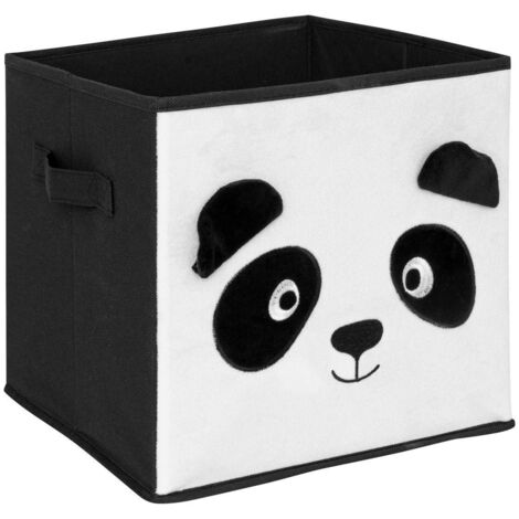 Scatola portaoggetti joey panda bianco e nero 29x29cm - Atmosphera créateur d'intérieur