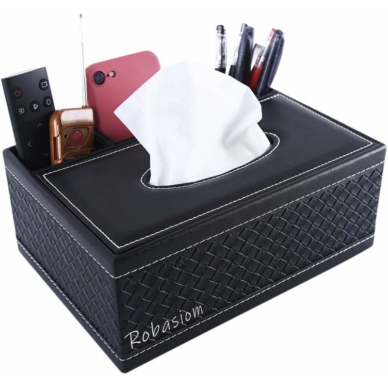 Scatola portaoggetti multifunzione in pelle pu per...