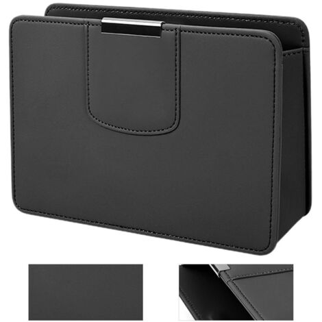 Scatola portaoggetti per auto, nera, pieghevole, con robusta chiusura magnetica, impermeabile, multifunzionale, realizzata in ecopelle.
