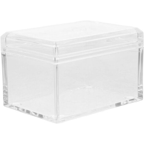 Scatola portaoggetti per bustine di tè e articoli per ufficio, 10,70 x 7,70 x 7,00 cm, trasparente.