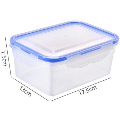 Scatola portaoggetti quadrata, plastica trasparente, 13 x 9,5 x 6 cm / 17,5 x 13 x 7,5 cm, 500 ml (17,5 x 13 x 7,5 cm, 1100 ml)