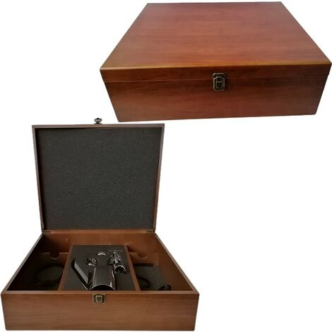 Scatola regalo legno per 2 bottiglie di vino degustazione levatappi sommelier servi bottiglia con anello salvagoccia idea regalo