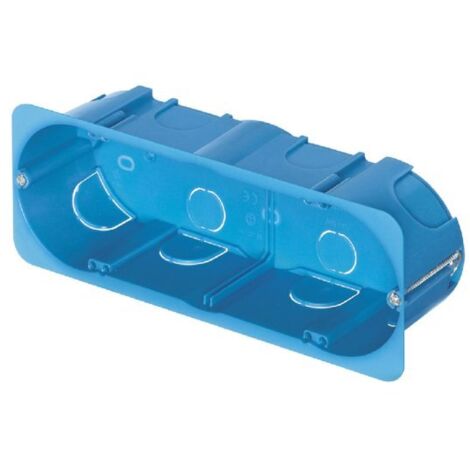 Scatola rettangolare per pareti leggere in cartongesso, 6 posti, ideale per installazioni elettriche interne FG10257