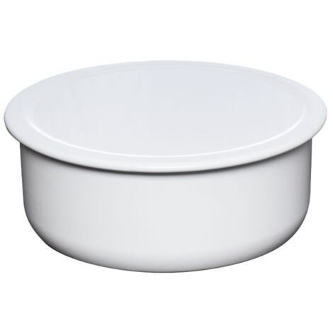 Scatola Riess per pane/biscotti con coperchio Ø24cm 4 litri smaltata bianca