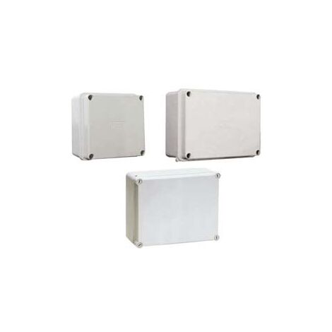 SCATOLA STAGNA CON COPERCHIO E PARETI LISCE  mm.300x220x120  viti nylon (012.A.PL)  IP66    MARLANVIL