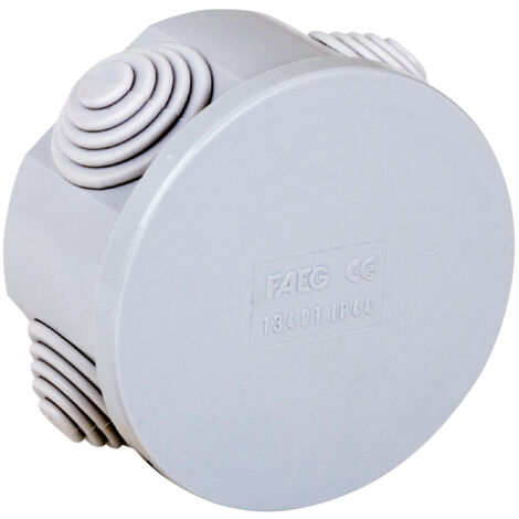 SCATOLA STAGNA DI DERIVAZIONE CON PASSACAVI IP44 mm Ø 80x40 h
