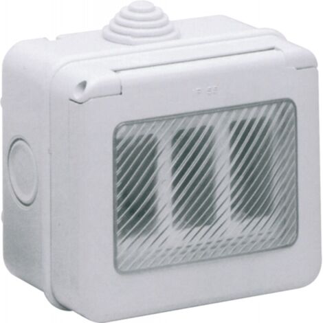 Scatola Stagna per Esterno con Sportello 3 Posti IP55 colore Grigio K2 System
