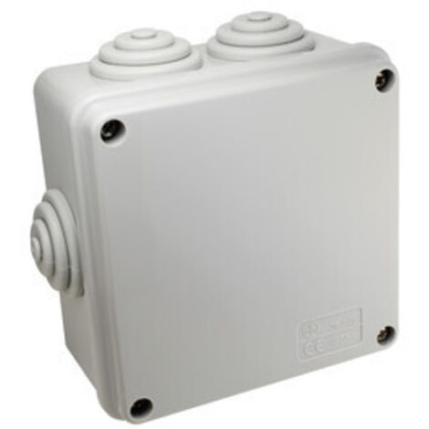 Scatola stagna quadrata IP55 105x105x40mm con coperchio a vite in termoplastico grigio GSC 0301313