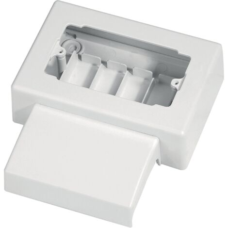 Scatola torrette 108 mm 4 moduli per canalina bianco ip40 elettrocanali ec20015