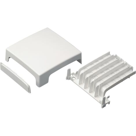 Scatola torrette 108 mm 4 moduli per canalina battiscopa bianco ip40 elettrocanali ec20011