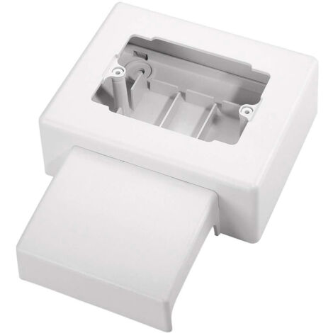 Scatola torrette 83,5 mm 3 moduli per canalina battiscopa bianco ip40 elettrocanali ec20010