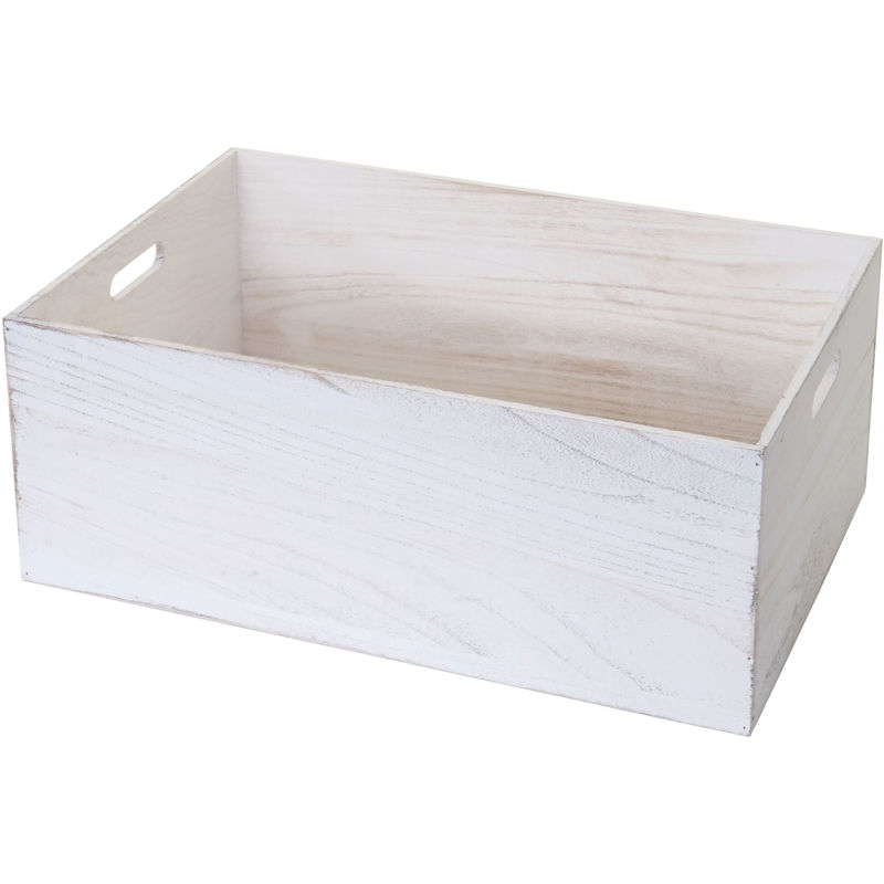 Image of Mendler - Scatola vassoio HWC-C20 legno di paulonia 24x60x40cm bianco - white