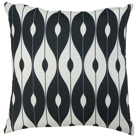 Scatter Cushion 18x18 Pattern Outdoor Garden Furniture Cushion (Pack of 4) - L46 x W46 cm - Black