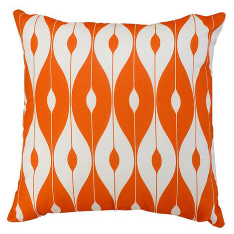 Scatter Cushion 18x18 Pattern Outdoor Garden Furniture Cushion (Pack of 4) - L46 x W46 cm - Orange