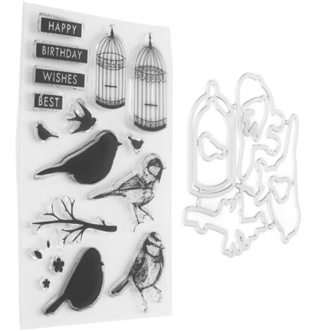 Sceau TPR transparent pour scrapbooking, décoration d'album photo, cage à oiseau DIY