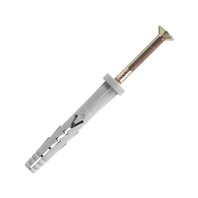 

100 piezas de tacos de nylon - acero inoxidable A4 - cabeza plana Ø 8 x 100 mm - A4-YZP8100-BC - Scell-it