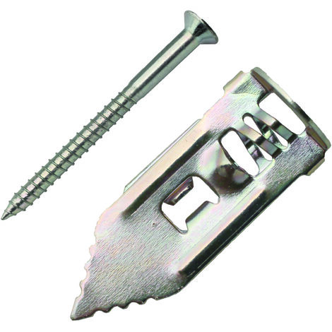 Scell-It – Cheville métallique à frapper pour plaque de plâtre – Acier zingué – Longueur 30 mm – Fixation robuste pour chantiers humides