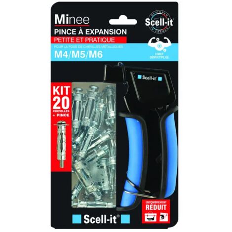SCELL-IT Kit pince et chevilles en metal 1 a expansion SCELL-IT x L.35 mm