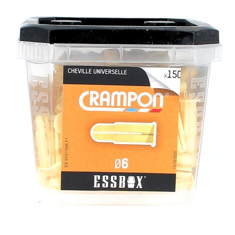Scell-It – Lot de 150 chevilles universelles 6mm – Pour béton armé et maçonnerie – Charge maximale 30kg – Fixation durable et rapide