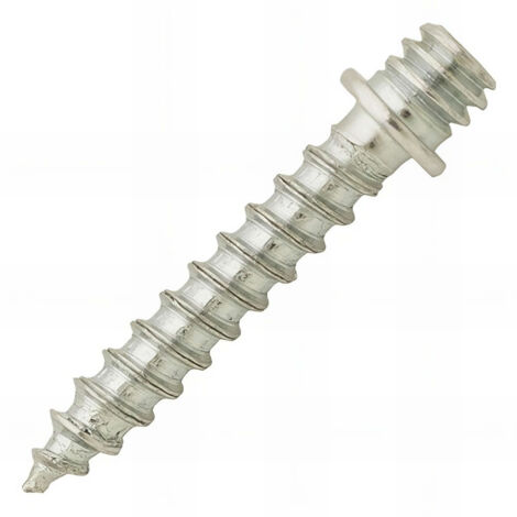 Scell-It – Lot de 50 pattes à vis bois zinguées blanches – M7 x 150 mm – Longueur 70 mm pour fixation colliers plomberie
