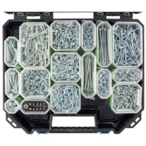 Scell-It – Mallette ESSBOX 1950 vis à bois ESSDRIVE – 1950 vis en acier zingué têtes Torx – 10 embouts de vissage – Porte-embout magnétique - EX-462969008