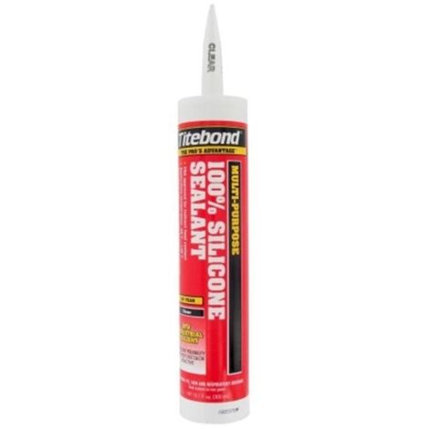 Scellant pour travaux intérieurs et extérieurs Titebond Silicone 300 ml transparent