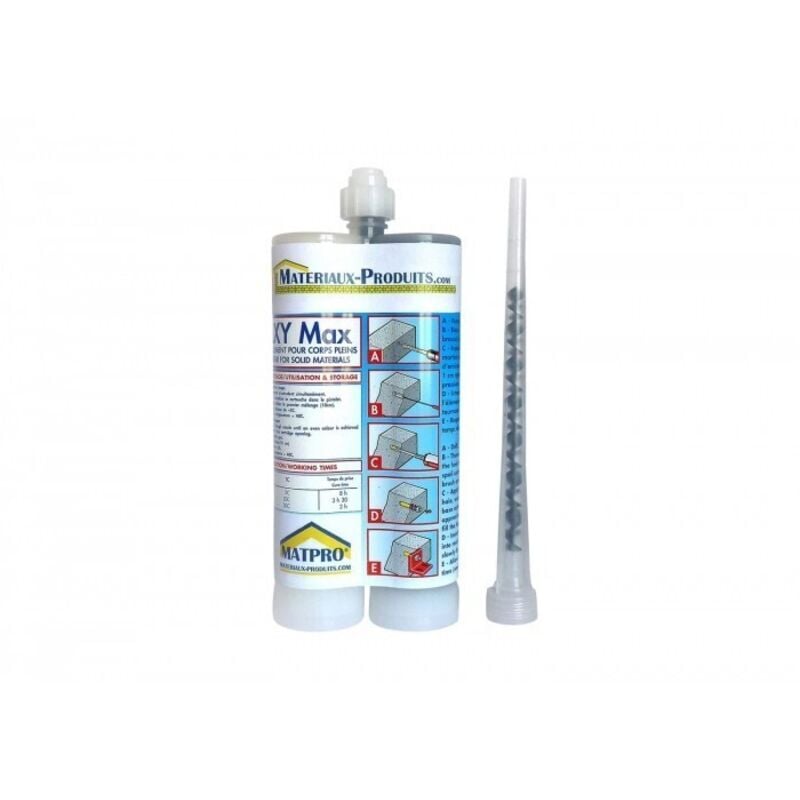 Matpro - Scellement et ancrage technique epoxy - 400 ml Gris