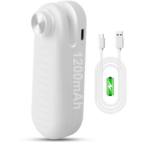 Scelleuse de sachets de chips rechargeable à chaud, refermeuse de sachets portable blanche