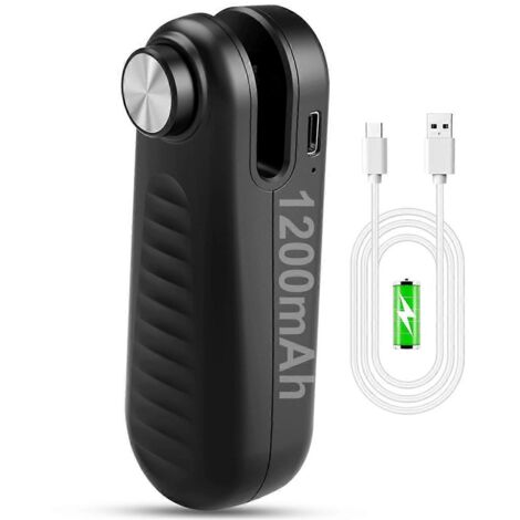 Scelleuse de sachets de chips rechargeable à chaud, refermeuse de sachets portable noire