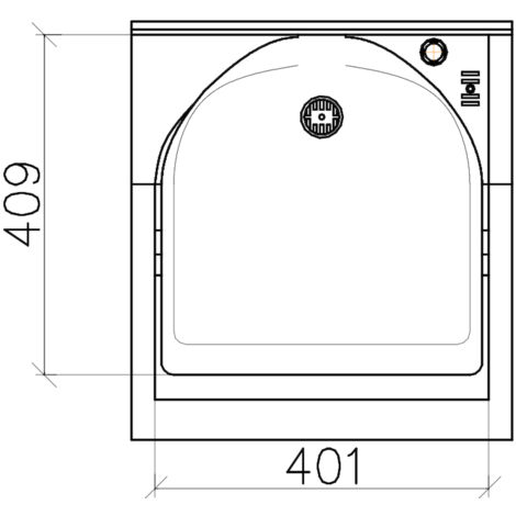 SCELTO DA DESIVERO Basic mobile con lavatoio 45x50 sx codice prod: DSV13467