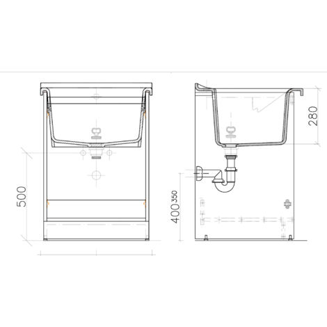 SCELTO DA DESIVERO Basic mobile con lavatoio 63x60 vasca in ceramica codice prod: DSV13475