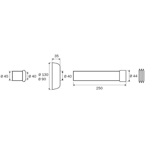 SCELTO DA DESIVERO Cannotto di allacc.telescopico l.250 codice prod: DSV12665